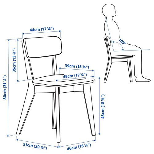 IKEA - LISABO, döşemeli ahşap sandalye, siyah-Tallmyra siyah gri