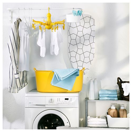 IKEA - PRESSA, laundry drying rack, yellow