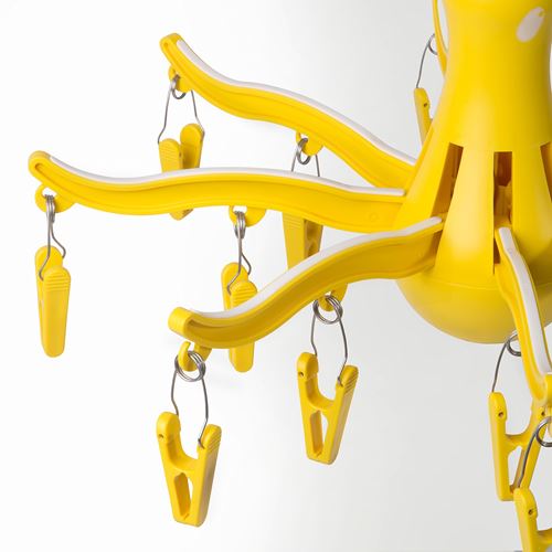 IKEA - PRESSA, laundry drying rack, yellow