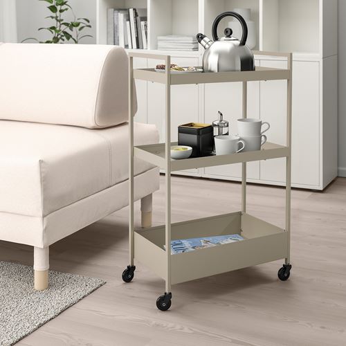 IKEA - NISSAFORS, trolley, beige, 50,5x30x83 cm