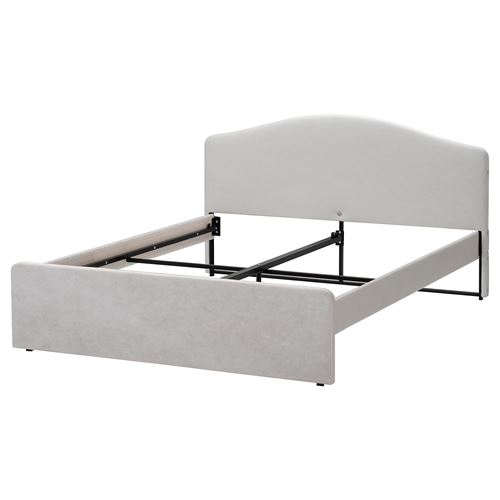 IKEA - RAMNEFJALL, double bed frame, klovsta gray-white, 140x200 cm