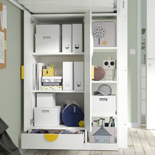 IKEA - SMASTAD, bunk bed, white/grey, 90x200 cm