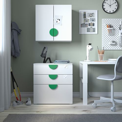 IKEA - SMASTAD, children wall cabinet, white, 60x30x60 cm