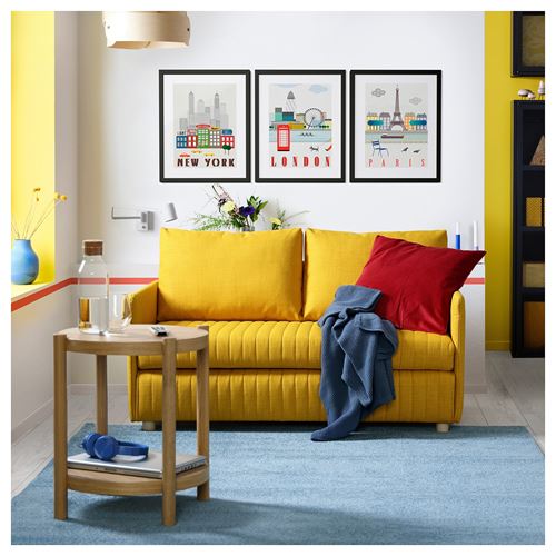 IKEA - FRIDHULT, 2-seat sofa-bed, skiftebo yellow, 119 cm