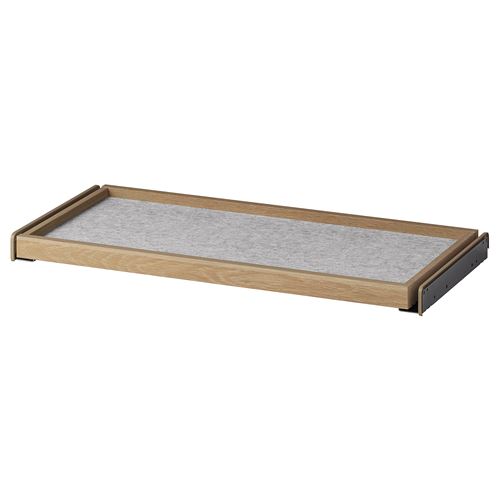 IKEA - KOMPLEMENT, pull-out tray, white stained oak effect/light grey, 75x35 cm