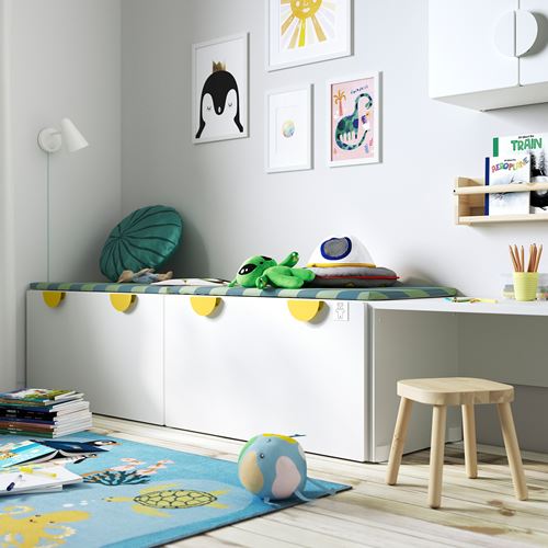 IKEA - SMASTAD, storage unit-bench, white, 90x50x48 cm