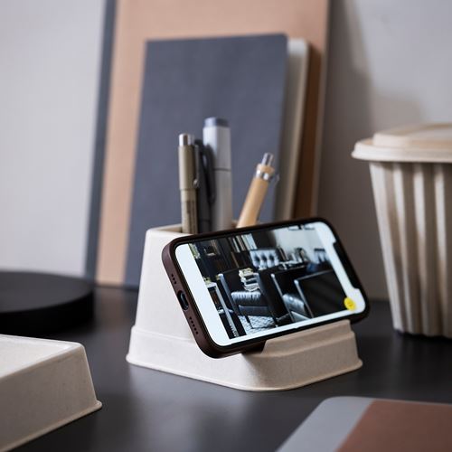 IKEA - HÖNSNAT, phone/tablet stand, natural, 14x8x10 cm