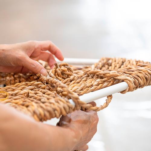 IKEA - JUTEBODA, tabure, natürel-beyaz