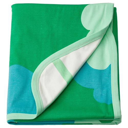 IKEA - GRÖNFINK, baby blanket, green, 80x100 cm