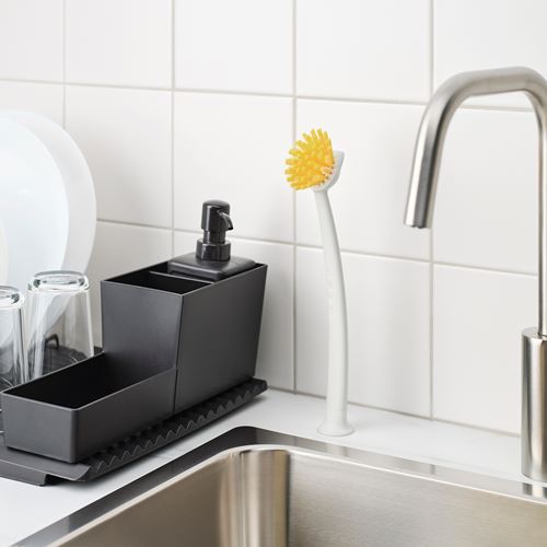 IKEA - RINNIG, bulaşık fırçası, parlak sarı-kırık beyaz, 29 cm