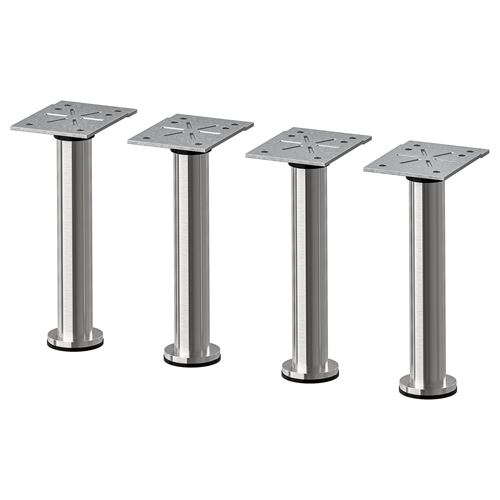 IKEA - CAPITA, leg, stainless steel, 16 cm