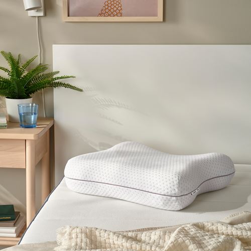 IKEA - ISRANUNKEL, ergonomic pillow, white, 41x51 cm