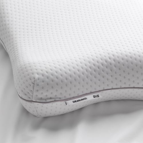 IKEA - ISRANUNKEL, ergonomic pillow, white, 41x51 cm