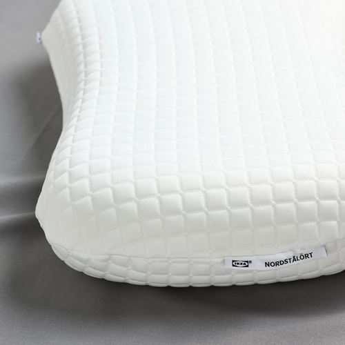 IKEA - NORDSTALÖRT, ergonomic pillow, white, 35x50 cm