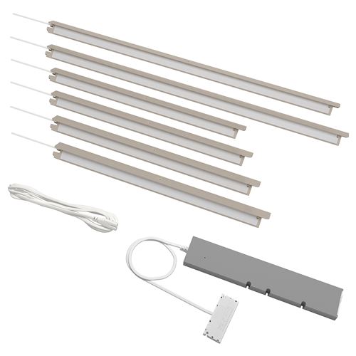 IKEA - ÖVERSIDAN/TRADFRI, aydınlatma seti, bej