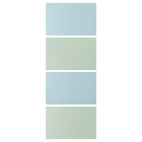 IKEA - MEHAMN, panels for sliding door frame, light blue-light green, 75x201 cm