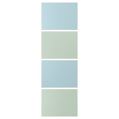 IKEA - MEHAMN, pair of sliding doors, light blue-light green, 75x236 cm