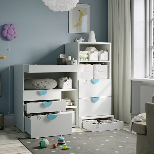 IKEA - LEN, kids rug, grey-dotted, 133x160 cm