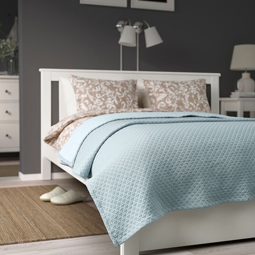 IKEA - PRAKTVIAL, bedspread/blanket, blue, 260x250 cm
