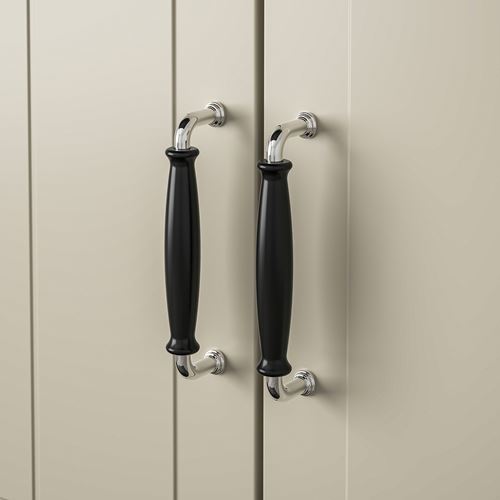 KLINGSTORP Black chrome plated 141 Mm Handle 40565285 IKEA