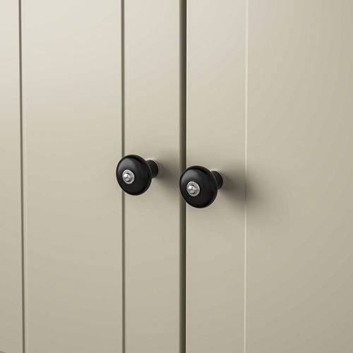 IKEA - KLINGSTORP, knob, black/chrome-plated, 30 mm