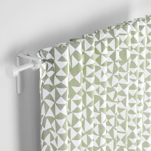 IKEA - HARKÖRVEL, curtains, 1 pair, green, 145x300 cm