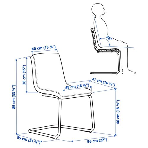 IKEA - LUSTEBO, döşemeli sandalye, viarp Bej-kahverengi