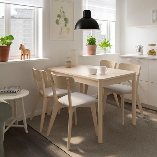 IKEA - RÖNNINGE, extendable dining table, birch, seats 4-6