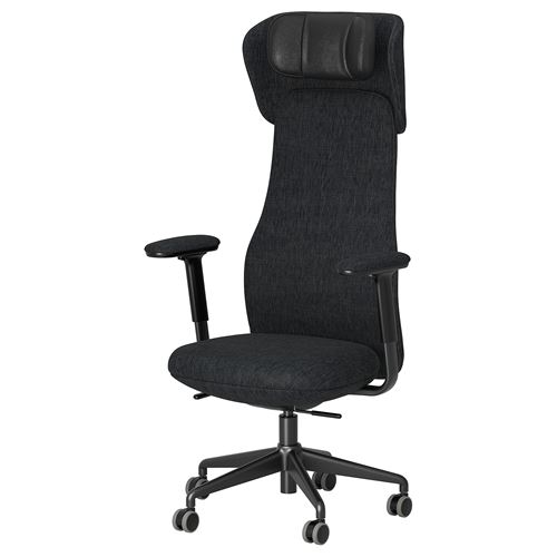 IKEA - GRÖNFJALL, office chair, letafors gray-black