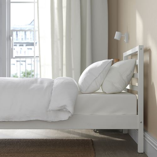 IKEA - TARVA/LÖNSET, single bed, white varnished, 90x200 cm