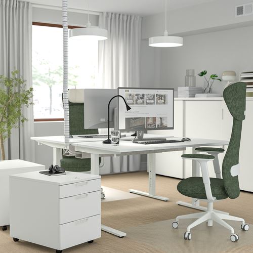 IKEA - MITTZON, desk, white, 140x60 cm