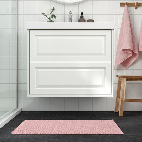 IKEA - FJALLKATTFOT, banyo paspası, uçuk pembe, 50x80 cm