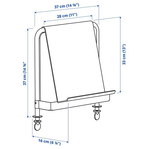 IKEA - RELATERA, fixable writing board, light grey-green