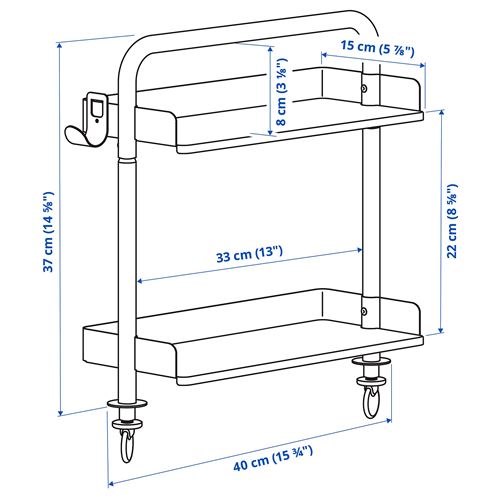 IKEA - RELATERA, kid's desk, white, 117x60 cm