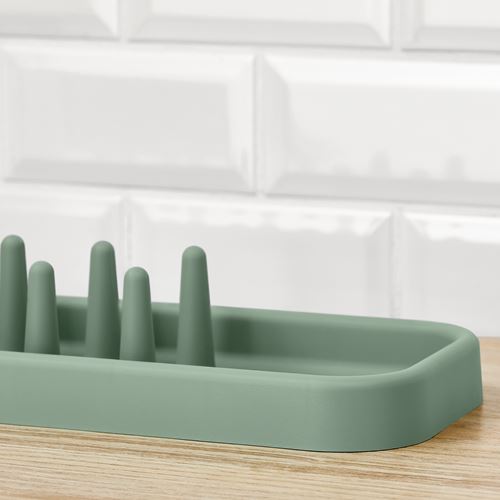 IKEA - STAMLING, dish drainer, light grey-green, 48 cm