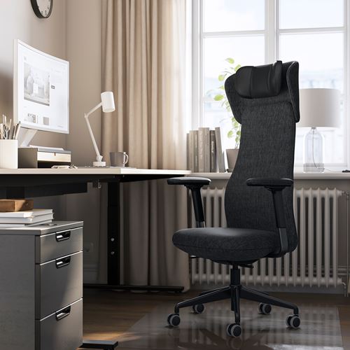 IKEA - GRÖNFJALL, office chair, letafors gray-black