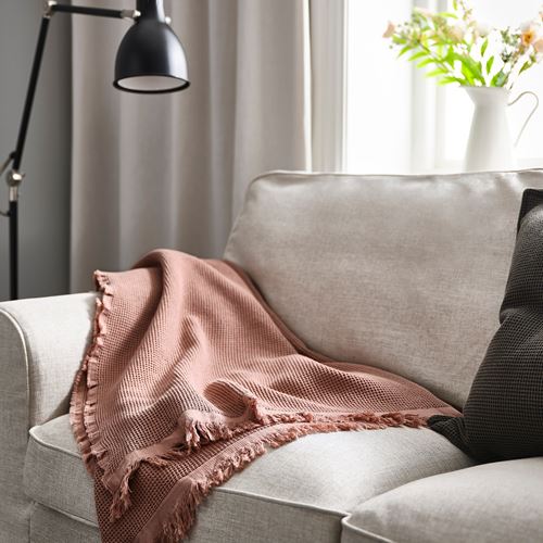 IKEA - KLOTSTARR, throw, pale pink, 130x170 cm