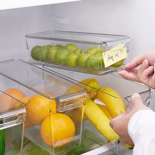 IKEA - KLIPPKAKTUS, storage box for fridge, transparent, 32x10x15 cm