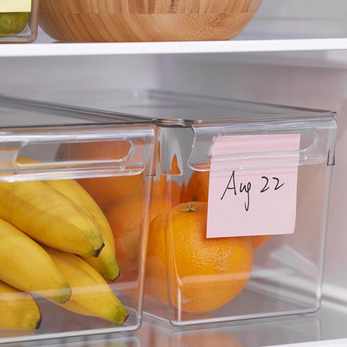 IKEA - KLIPPKAKTUS, storage box for fridge, transparent, 32x14x15 cm