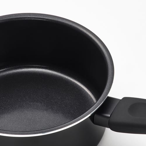 IKEA - HEMLAGAD, sos tenceresi, yapışmaz kaplama-siyah, 1 lt