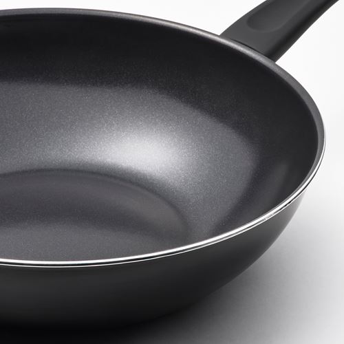 IKEA - HEMLAGAD, wok, non-stick coating-black, 28 cm