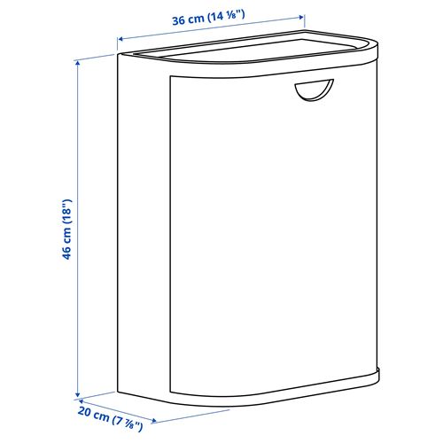 IKEA - GARDSBUTIK, atık ayırma kutusu, gri-bej, 21 lt
