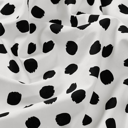 IKEA - SANDLUSERN, pre-cut fabric, black-white, 150x300 cm