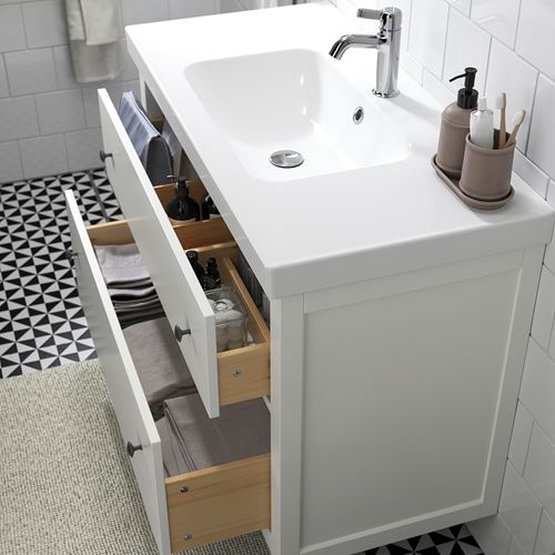 IKEA - HEMNES/ORRSJÖN, lavabo dolabı kombinasyonu, beyaz, 102x49x89 cm