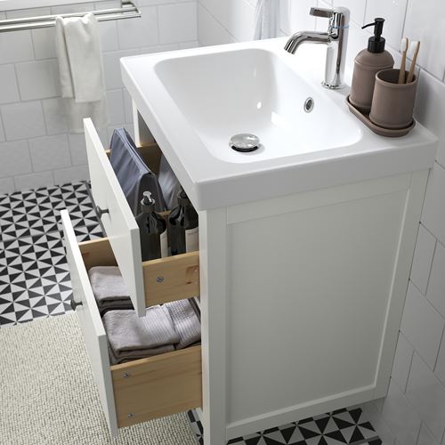 IKEA - HEMNES/ORRSJÖN, lavabo dolabı kombinasyonu, beyaz, 62x49x89 cm