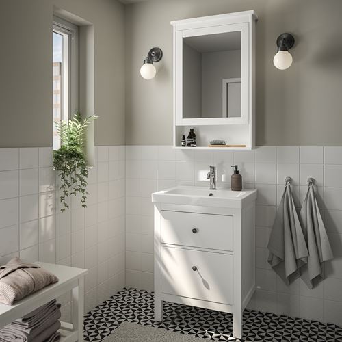 IKEA - HEMNES/ORRSJÖN, lavabo dolabı kombinasyonu, beyaz, 62x49x89 cm