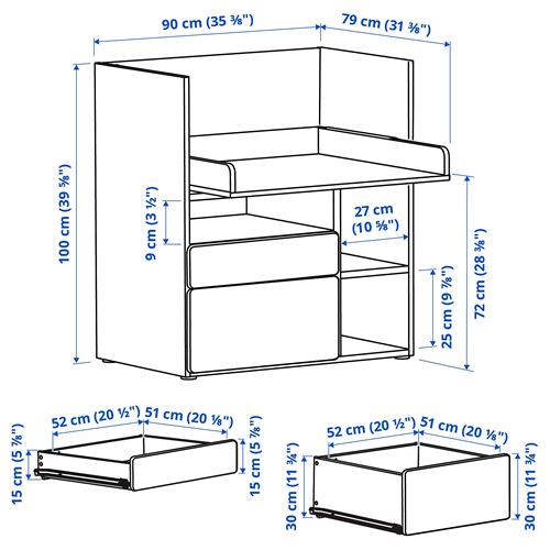 IKEA - SMASTAD, kid's desk, white/pale pink, 90x79x100 cm