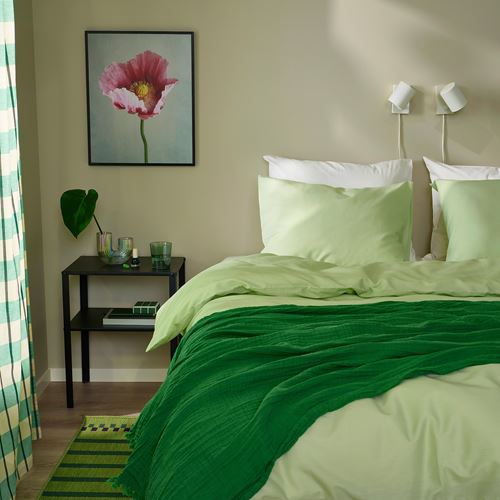 IKEA - PILTANDVINGE, single duvet cover sets, light green, 150x200/50x60 cm