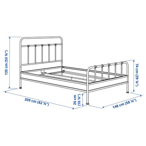 IKEA - STJARNÖ, double bed, anthracite, 140x200 cm