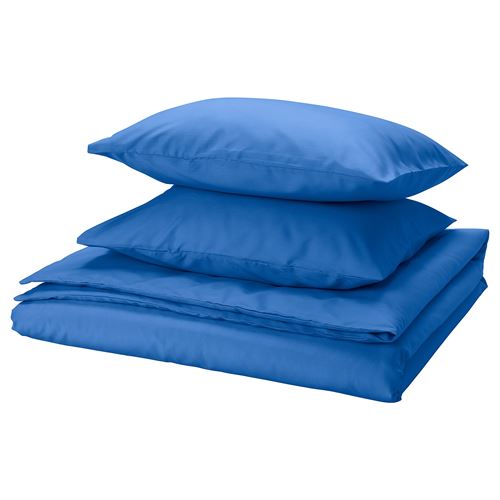 IKEA - PILTANDVINGE, double quilt cover and 2 pillowcases, blue, 240x220/50x60 cm